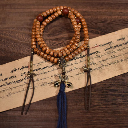 Aged Star Moon Bodhi Prayer Beads