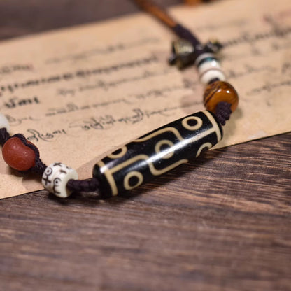Nine-Eye Dzi Bead · Celestial Eye Blessing Necklace