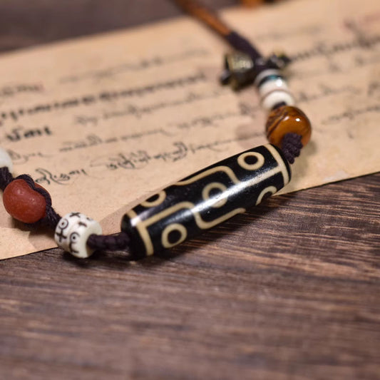 Nine-Eye Dzi Bead · Celestial Eye Blessing Necklace