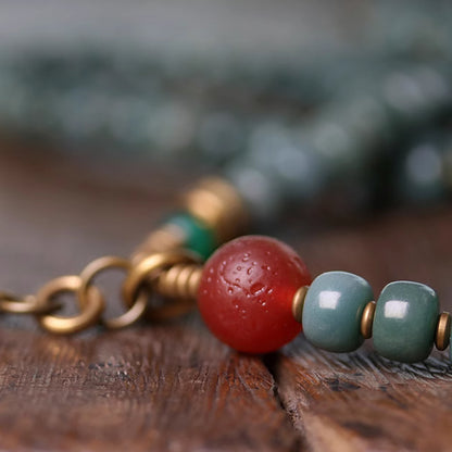 Sacred Bodhi Dzi Necklace – Spiritual Armor