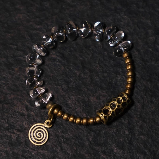 Free-Form White Crystal Bracelet – Uniquely Charged Clarity & Style