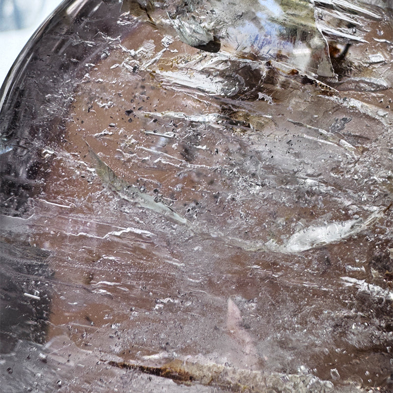 Skeletal Quartz Palm Stone - "Stardust Connection" with Cosmic Inclusions