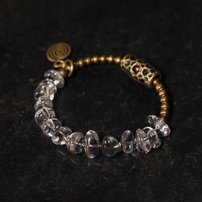 Free-Form White Crystal Bracelet – Uniquely Charged Clarity & Style