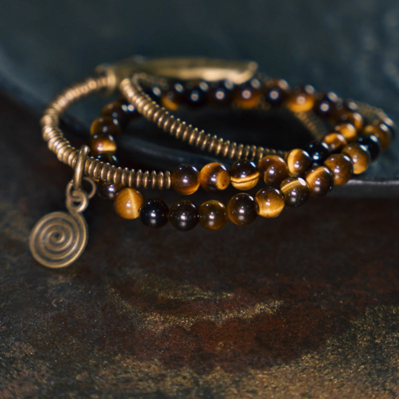 Multi-Wrap Golden Tiger Eye Mala – Courage, Wealth & Personal Power