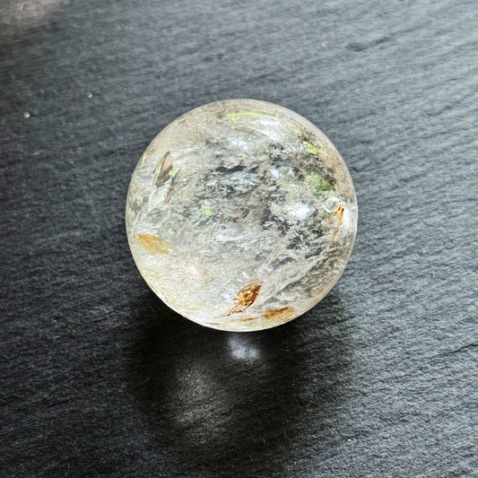 Himalayan Love & Light Crystal Set - 6 Clear Quartz + Rose Quartz Sphere (3.3-3.8cm)