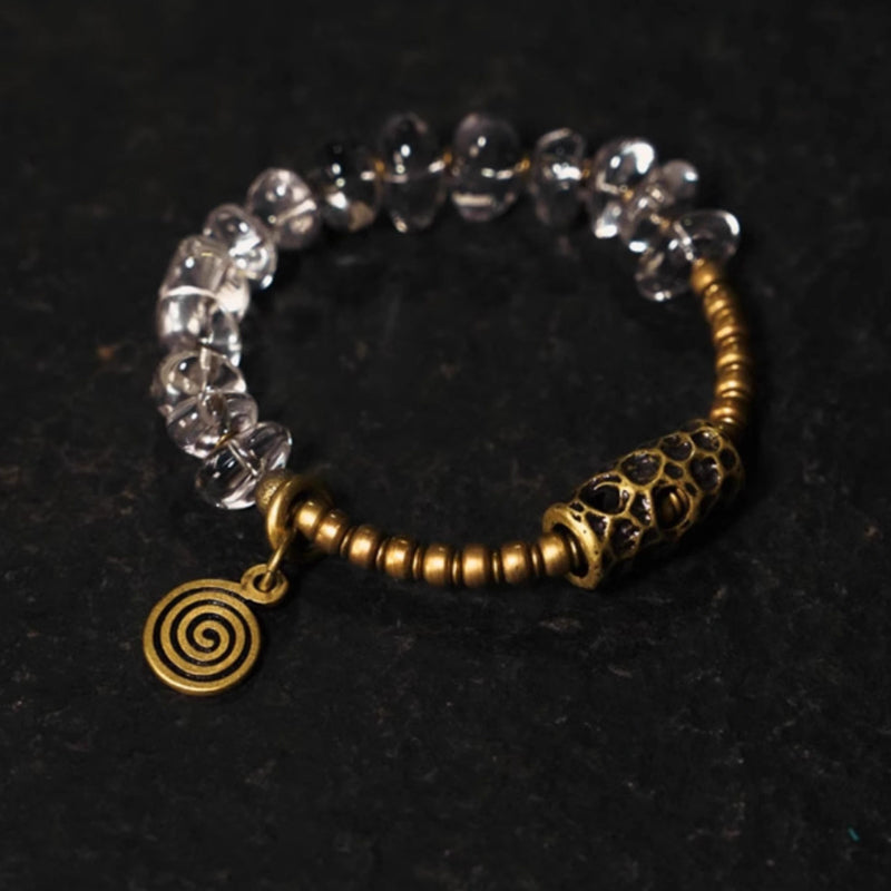 Free-Form White Crystal Bracelet – Uniquely Charged Clarity & Style