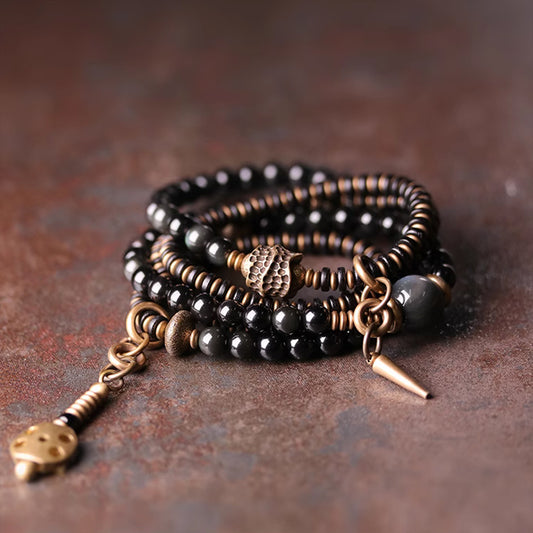 Black Obsidian Stacking Bracelet – For Empaths & Healers