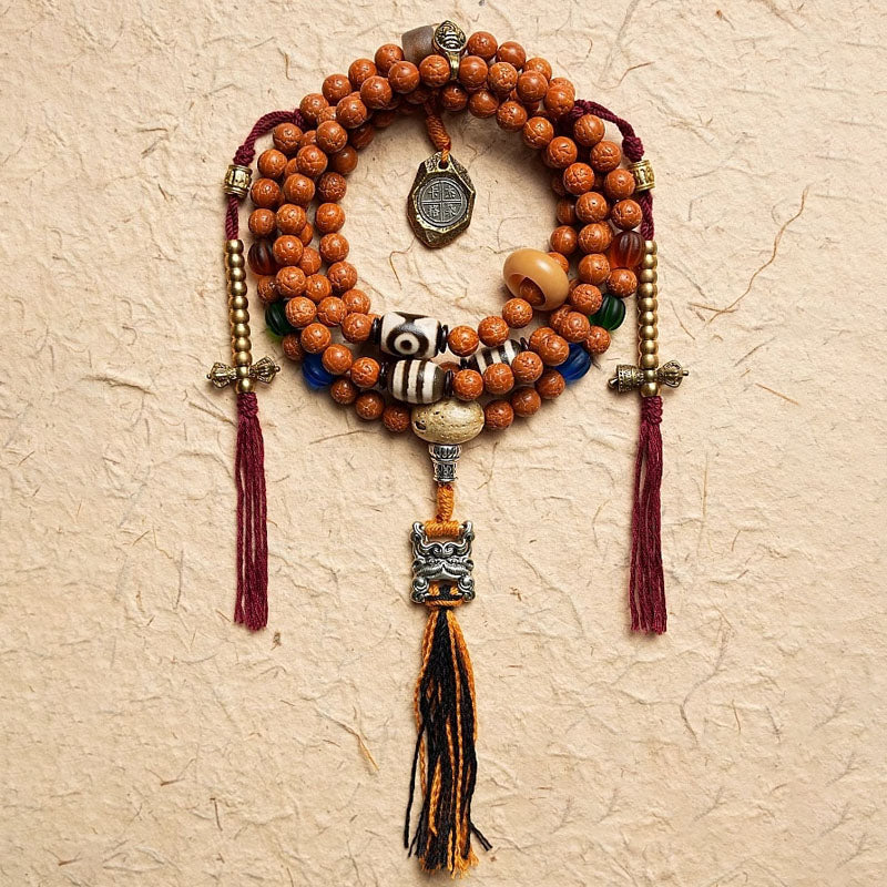 108-Piece Sacred Bodhi Seed Mala Necklace
