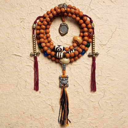 108-Piece Sacred Bodhi Seed Mala Necklace
