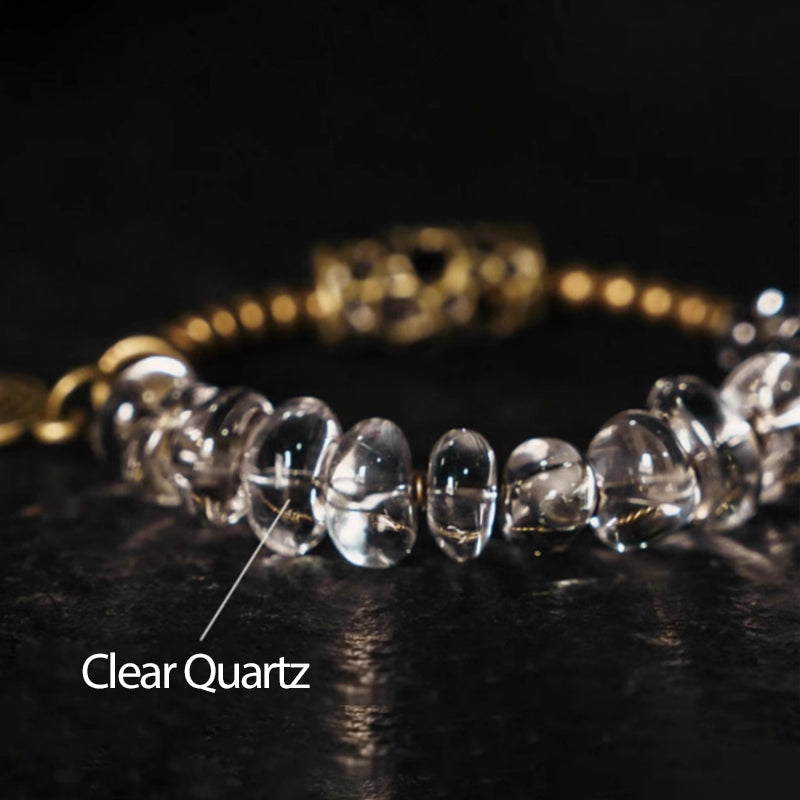 Free-Form White Crystal Bracelet – Uniquely Charged Clarity & Style