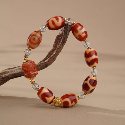 Carnelian Dzi Beads and Gemstone Bracelets