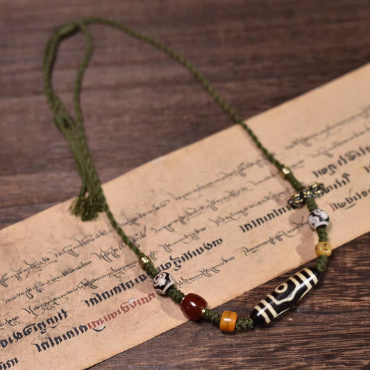 Sacred Third Eye Tianzu and Vajra Pendant Necklace