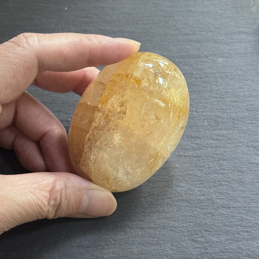 Himalayan Golden Rutilated Quartz Palm Stone – Meditation & Energy Healing