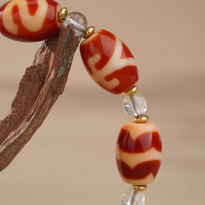Carnelian Dzi Beads and Gemstone Bracelets