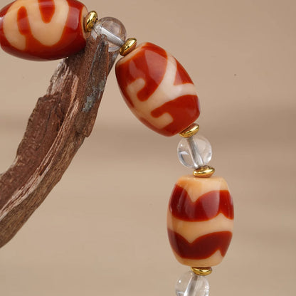 Carnelian Dzi Beads and Gemstone Bracelets