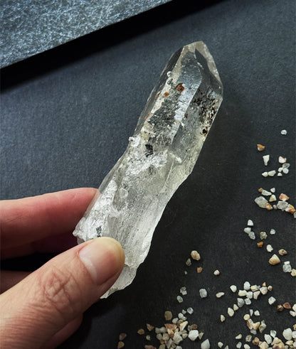Himalayan Phantom Quartz Palm Stone - Powerful Meditation & Energy Crystal