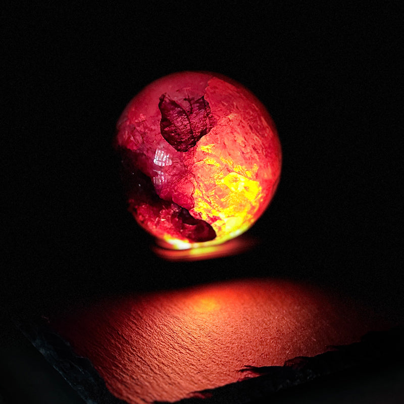 Red Phantom Quartz "Poison Feather Ghost" | Natural Crystal for Wealth & Energy