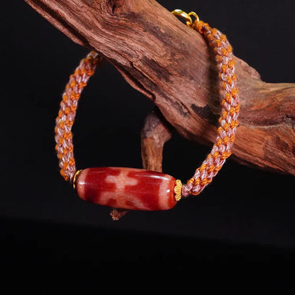 Red Agate Nobleman Dzi Bead Bracelet